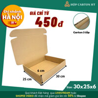Combo 40 30x25x6 hộp Nắp Gài Thùng Giấy Nắp Cài Đóng Hàng Mỹ Phẩm, Quần áo, Phụ Kiện - Hộp Carton HT