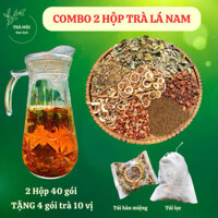 Combo 40 Gói Trà Lá Nam 12 vị [Gồm 2 hộp 20 gói] (Lá Sen, Xạ Đen, Hoa Nhài, Giảo Cổ Lam,Vỏ Bưởi...)