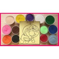 Combo 40 tranh cát trung + 6 bịch cát màu 500g