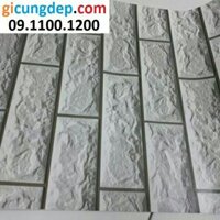 Combo 40m Giấy dán tường giả gạch xám khổ 45cm