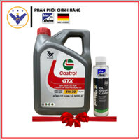 COMBO 4L dầu Castrol GTX 5W30 và Súc rửa dộng cơ Bluchem