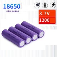 Combo 4Pin sạc Doublepow 18650 3.7V 1200mAh loại đầu cực dương phẳng cao cấp [bonus]