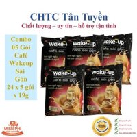 Combo 5/ 10 bịch Cà phê Wakeup Sài Gòn mỗi bịch 24 gói x 19g