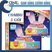 COMBO 5-10 GÓI Băng vệ sinh đêm dạng quần Diana Comfy Night size SM, ML gói 2 miếng, 5 miếng Băng quần Diana