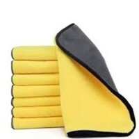 COMBO 5, 10 Khăn lau rửa xe ô tô Microfiber siêu thấm hút nước, lau bếp, lau kính chuyên dụng có 2 mặt cao cấp (30x30)