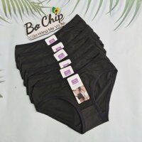 [Combo 5-10] Quần Lót Nữ Cotton Thái Màu Đen Size 35-45 ký Chất Vải Mềm Mại Co Giãn Tốt