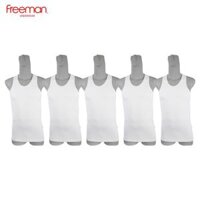Combo 5 Áo thun nam ba lỗ viền áo mỏng cotton FREEMAN ASF207 - L