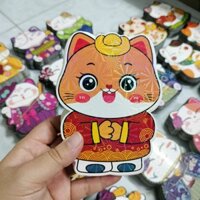 Combo 5 Bao Lì Xì Chibi Mèo 36 Sắc Thái 4D Phản Quang Cầu May Mắn Quý Mão 2023 Quà Tặng Đáng Yêu Được Chọn Mẫu - 28