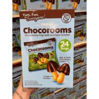 [Combo 5 bịch] Bánh nấm Socola sữa Meiji Chocorooms Mỹ bay air