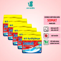 Combo 5 bịch bột rửa chén Somat 960g của Đức dùng cho máy rửa chén bát