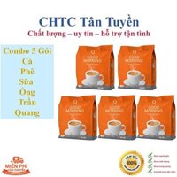 Combo 5 bịch cafe sữa ống Trần Quang mỗi bịch 24 ống. Gói 480g (24 ống x 20g)