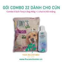 Combo 5 bịch hạt Tony’s dog 400gram + 1 chai dung dịch trị hôi miệng