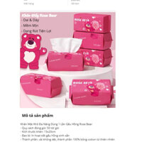 Combo 5 bịch Khăn Mặt Khô Đa Năng Dùng 1 Lần Gấu Hồng Rose Bear