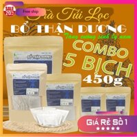 Combo 5 bịch Trà Túi Lọc Bổ Thận Dương & Tăng Cường Sinh Lực Túi zip 450g (150gói x 3g) Dược Liệu Hồng Lan