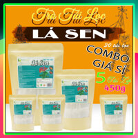 Combo 5 bịch trà túi Lọc Detox Lá Sen 450g  [HTĐT tăng huyết áp, mất ngủ, giảm mỡ máu, mát gan, gan nhiễm mỡ, giảm cân]