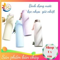 combo 5 binh nước giữ nhiệt bọc nhựa 420ml màu ngẫu nhiên