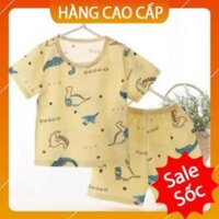 COMBO 5 BỘ COTTON THÔNG HƠI CỘC TAY CHO BÉ TRAI BÉ GÁI