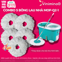 Combo 5 Bông lau thay thế cây lau nhà MOP-Q2-1 (MOP Q2-1) - Màu Trắng