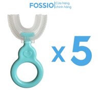 Combo 5 Bót Đánh Răng Cho Bé 2 - 6 tuổi Fossio Chất liệu Silicon Cao Cấp An Toàn Cho Bé F50