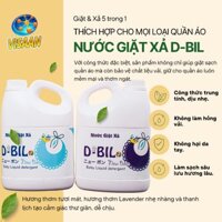 COMBO 5 can nước giặt công nghệ nano D-Bil đậm đặc, chính hãng, an toàn với da trẻ em, lưu hương 24 giờ 1700ml X5.