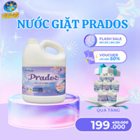Combo 5 can nước giặt đậm đặc Prados 1700 ml hương nước hoa thơm lâu, an toàn cho da tay, sử dụng máy giặt visaan