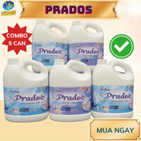 (COMBO 5 CAN) Nước giặt xả PRADOS M (1700ml X5) ( tiết kiệm, tiện lợi) ( siêu sạch, siêu thơm, mềm mại vải)