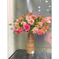 Combo 5 Cành Hoa hồng Rose giả cao cấp chiều cao 65cm thả bình xinh xắn, sang trọng decor trang trí nhà cửa.