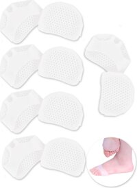 Combo 5 cặp vớ silicone tổ ong đệm êm lòng bàn chân phía trước - BBPK675 - 5 cặp màu Trắng