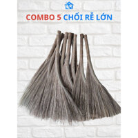 Combo 5 Cây Chổi Xương, Chổi Rễ Quét Sân, Quét Nước Siêu Bền Loại Lớn 110cm