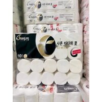 ComBo 5 Cây Giấy Vệ Sinh Hoàng Long 3 Lớp Giấy Loại 1 (Cây 10 Cuộn )