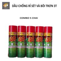 COMBO 5 CHAI- DẦU CHỐNG RỈ SÉT VÀ BÔI TRƠN 3T