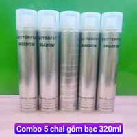 Combo 5 Chai Gôm bạc xịt tóc  320ml,  giữ nếp 24h tạo kiểu nam nữ