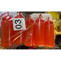 combo 5 chai nhưa đựng tương 500ml