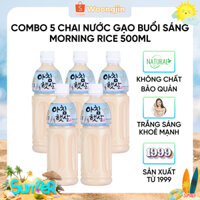 Combo 5 Chai Nước Gạo Buổi Sáng Morning Rice 500ml - Woongjin