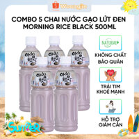 Combo 5 chai Nước Gạo Lứt Đen 500ml -  Woongjin