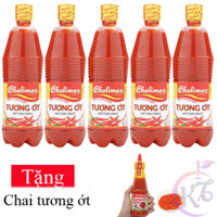 Combo 5 chai Tương ớt Cholimex chai nhựa 830g Tặng 1 chai tương ớt - cay vừa, chay mặn đều dùng được