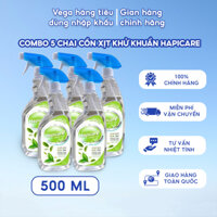 Combo 5 chai xịt khử khuẩn 500ml Hapicare - Nước rửa tay gel khử trùng tay, dung dịch rửa tay, khử khuẩn, dưỡng ẩm