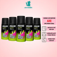 Combo 5 chai xịt nước hoa khử mùi toàn thân nam AXE Epic Fresh 150ml