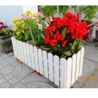 Combo 5 Chậu nhựa hàng rào màu trắng size to nhựa Bình Thuận (45x20x15)cm hàng loại 1 dày bóng đẹp