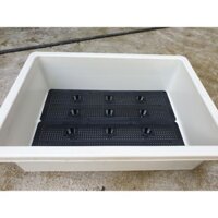 Combo 5 Chậu trồng rau, chậu nhựa hình chữ nhật trồng hoa,trồng rau,trồng cây cảnh thông minh dày đẹp kt 48x34x16