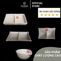 Combo 5 Chén Dĩa Nước Chấm Bằng Nhựa Melamine Cao Cấp Dùng Trong Nhà Hàng, Quán Ăn