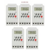 Combo 5 công tắc hẹn giờ tắt mở thiết bị điện tự động KG316T-II (25A/220V)