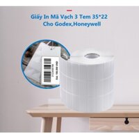 Combo 5 Cuộn Giấy In Mã Vạch 3 Tem 35*22 In Mực Cho Godex,Honeywell