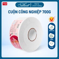 Combo 5 cuộn Giấy vệ sinh Công nghiệp Silkwell 700g 2 lớp mềm mịn, Giấy vệ sinh cuộn to siêu tiết kiệm