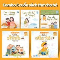 Combo 5 Cuốn Sách Thơ Cho Bé Tập Nói - Sách Đọc To Bồi Dưỡng Cảm Xúc EQ Truyện tranh cho trẻ 0-1-2-3-4-5-6 tuổi