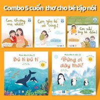Combo 5 Cuốn Thơ Cho Bé Học Nói &amp; Tập Đọc - Sách Đọc To Phát Triển Ngôn Ngữ và Bồi Dưỡng Cảm Xúc EQ Truyện Tranh Cho Trẻ 0-3 4-6 tuổi