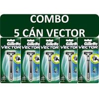 Combo 5 Dao cạo râu Gillette Vector - Chính hãng giá rẻ