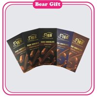 Combo 5 Dark Chocolate 100%; 100% Diet; 90%; 85%; 70% FIGO 50G | Socola đen nguyên chất các loại ăn giảm cân, KETO