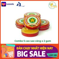 combo 5 dầu cù là Cao Sao Vàng [bonus]