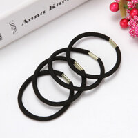 Combo 5 Dây Buộc Tóc, Thun Cột Tóc Đen Trơn Đơn Giản Tinh Tế SC18 - Đen